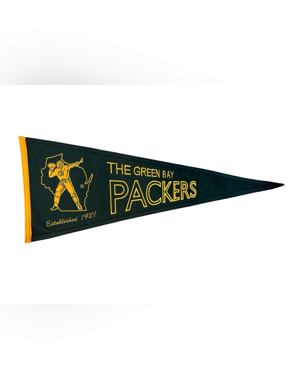 Green Bay Packers Wool Blend Pennant Winning Streak Sports 32" Retro Style